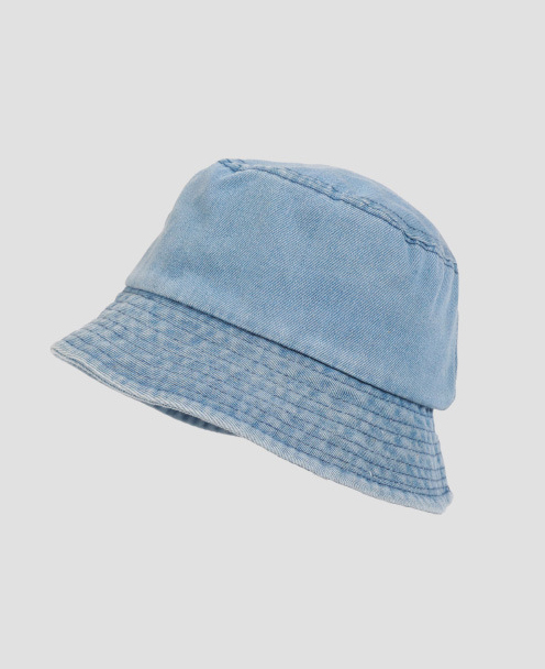 Casual Solid Color Distressed Denim Visor Bucket Hat